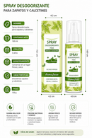 Spray Desodorante para Zapatos Elimina Olores al Instante