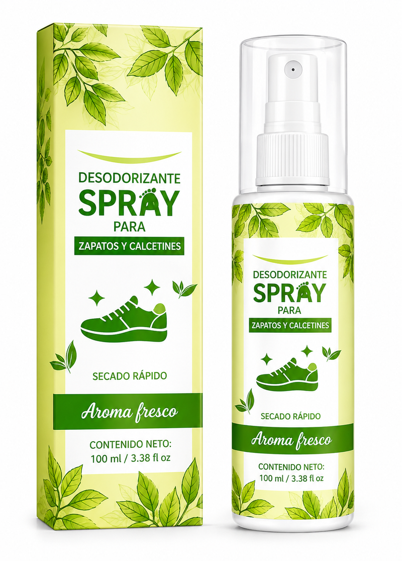 Spray Desodorante para Zapatos Elimina Olores al Instante